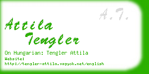 attila tengler business card